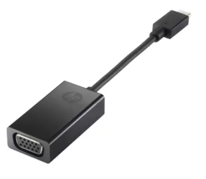 Кабель-переходник (адаптер) VGA(15F)-USB 2.0 Type-C(M), экранированный, черный HP (P7Z54AA#ABB)