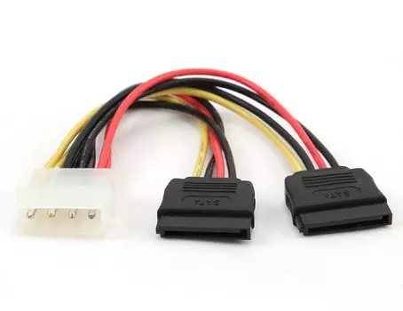 Кабель-переходник Bion 2xSerial ATA - Molex, 15 см.(BXP-SATA-PSY-15CM)