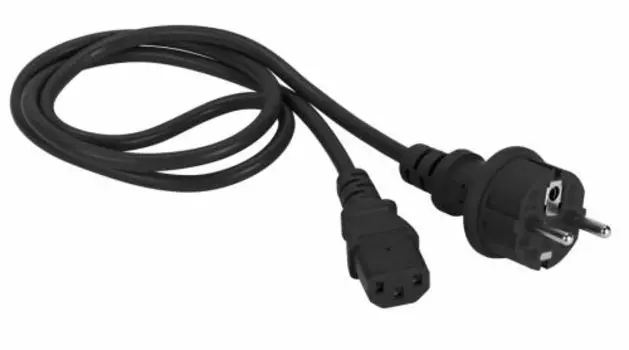 Кабель питания C13-Schuko (Euro)(M), 10А, 10 м, черный, Lanmaster (LAN-PP13/SH-10-BK)