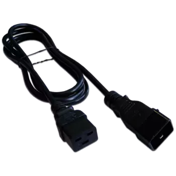 Кабель питания C19-C20, 16А, 5 м, черный, Lanmaster (LAN-PP19/14-5.0-BK)