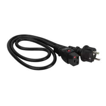 Кабель питания C19-Schuko (Euro)(M), 16А, 5 м, черный, Lanmaster (LAN-PP19L/SH-5.0-BK)