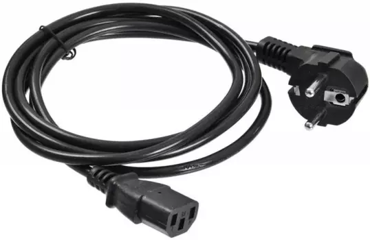 Кабель питания Europlug(M)-IEC-320-C13 угловая вилка/прямой штекер, 16А, 3 м, черный Buro (BU-PCAB-3M-16A)