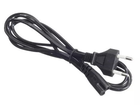 Кабель питания Europlug(M)-IEC-320-C7, 220В, 1.5м, черный Netko (51694)