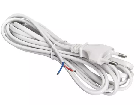 Кабель питания Europlug(M)-OpenEnd, 3м, белый Cablexpert CF22010-3.0W (54559)