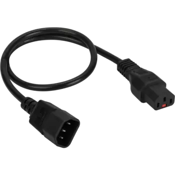 Кабель питания IEC-320-C13-IEC-320-C14, 10А, 1.5 м, черный LANMASTER (LAN-PP13L/14-1.5-BK)