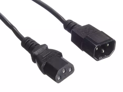 Кабель питания IEC-320-C13-IEC-320-C14, 10A, 220В, 3м, черный Netko (52197)