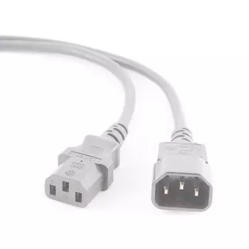 Кабель питания IEC-320-C13-IEC-320-C14, 10A, 1 м, серый Cablexpert (ПВС-АПC13C14 3*0,75 1,0с)
