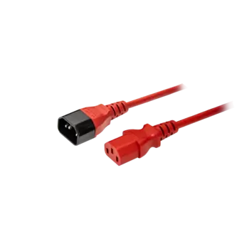 Кабель питания IEC-320-C13-IEC-320-C14, 10A, 220В, 1.8м, красный (PC-C14-C13-10A-1.8-R)