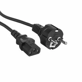 Кабель питания IEC-320-C13-Schuko (Euro)(M) угловая вилка/прямой штекер, 2А, 220В, 1.8 м, черный Exegate OfficePC PC-1,8 (EX287264RUS)