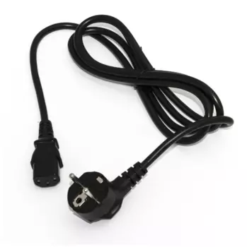 Кабель питания IEC-320-C13-Schuko (Euro)(M), 10A, 220В, 3м, черный Hyperline ПВС-АП-3*1,0-250-S22C13-10-3,0 (PWC-IEC13A-SHM-3.0-BK)