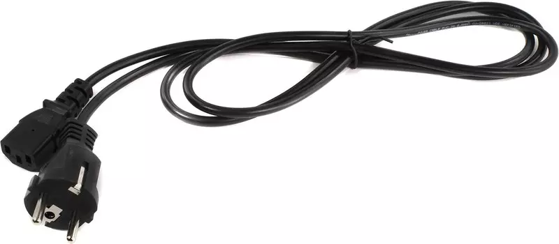 Кабель питания IEC-320-C13-Schuko (Euro)(M), 220В, 1.8м, черный Telecom (TE021-CU0.5-BK-1.8м)