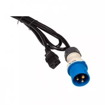 Кабель питания IEC-320-C20-IEC-309F, 16А, 220В, 2.5 м, черный LANMASTER (LAN-PP9F/20-2.5-BK)