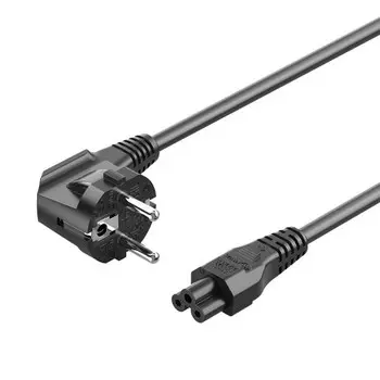 Кабель питания IEC-320-C5-Europlug(M) угловая вилка/прямой штекер, 16А, 1.8 м, черный Vention ZCK (ZCKBAC)