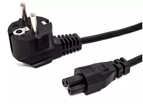 Кабель питания IEC-320-C7-IEC-320-C5 угловая вилка/прямой штекер, 10А, 1 м, черный Fillum (FL-PC10-EU-C5-1M)