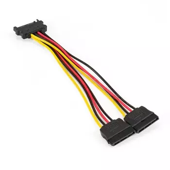 Кабель питания SATA 15-pin(M)-2xSATA 15-pin(F) Exegate, 15 см (EX294794RUS)