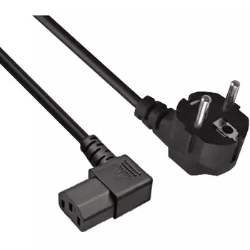 Кабель питания Schuko (Euro)(M)-IEC-320-C13 угловая вилка/угловой штекер, 1.8 м, черный Exegate OfficePC PC-1,8 450W (EX297777RUS)