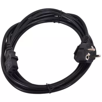 Кабель питания Schuko (Euro)(M)-IEC-320-C13, 10A, 3м, черный Cablexpert (PC-186-VDE-3M)