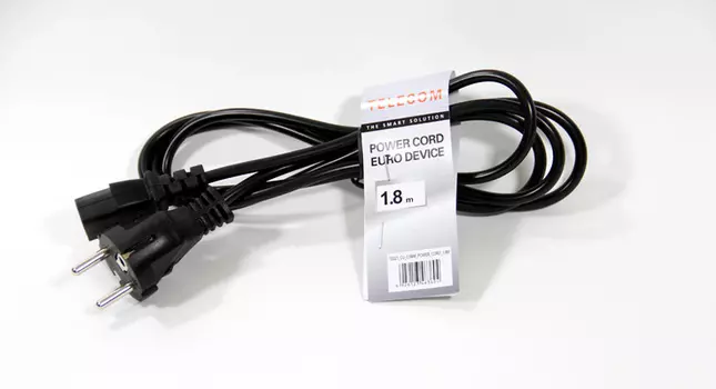 Кабель питания Schuko (Euro)(M)-IEC-320-C13, 1.8м, черный Telecom (TE021-CU0.5-1.8M)