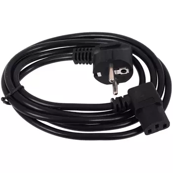 Кабель питания Schuko (Euro)(M)-IEC-320-C13 угловая вилка/угловой штекер, 10А, 1.8 м, черный Cablexpert (PC-186A-VDE)