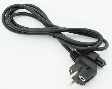Кабель питания Schuko (Euro)(M)-IEC-320-C5 угловая вилка/прямой штекер, 1.8м, черный 469 (469)