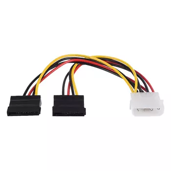 Кабель-разветвитель питания Molex(F)-2xSata GoPower, 20 см, прямой (00-00027494)