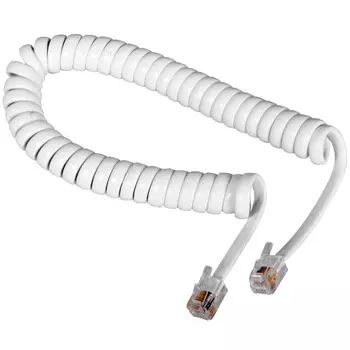 Кабель RJ-10-RJ-10, 2 м, белый REXANT (18-2021)