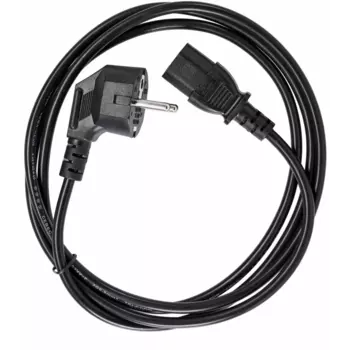 Кабель с вилкой Schuko (Euro)(M)-IEC-320-C13 угловая вилка/прямой штекер, 5A, 1.8 м, черный Telecom (TY021-CU0.5-1.8M)
