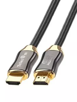 Кабель соединительный аудио-видео HDMI(19M)-HDMI(19M) v2.1 4K, 8K, экранированный, 50 см, черный Telecom (TCG300-0.5M)