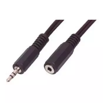 Кабель соединительный Hama Jack 3.5-Jack 3.5(f), 2.5м, черный (H-99043300)