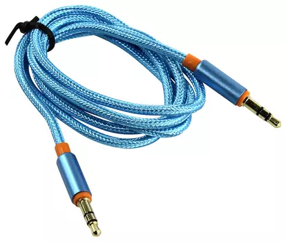 Кабель соединительный Jack 3.5mm(M)-Jack 3.5mm(M), 2 м, синий Jet.A (JA-AC02 2m Blue)