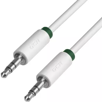 Кабель соединительный Jack 3.5mm(M)-Jack 3.5mm(M), 50 см, белый/зеленый Greenconnect (GCR-AVC1662-0.5m)