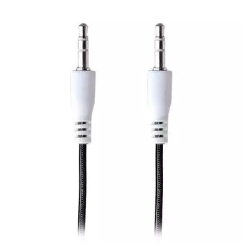 Кабель соединительный Jack 3.5-Jack 3.5, 1м, черный (AU103)