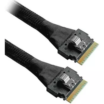 Кабель SuperMicro CBL-SAST-1213-100, SFF-8654 (SlimLine SAS x8) - SFF-8654 (SlimLine SAS x8), 14 см, черный (CBL-SAST-1213-100)