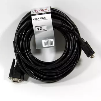 Кабель TV-COM SVGA (15M) - SVGA (15M), 2 фильтра, 10m (QCG341AD-10M)