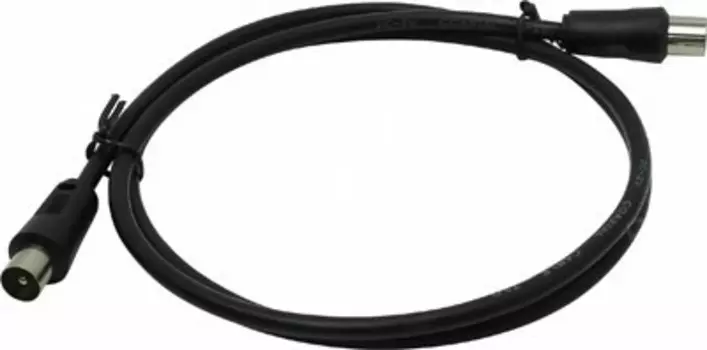 Кабель TV(M)-TV(F), 1 м, черный Telecom