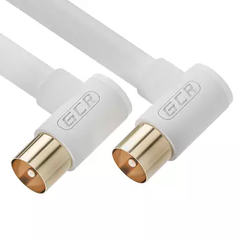 Кабель TV(M)-TV(M) угловой, экранированный, 3 м, белый Greenconnect (GCR-52334)