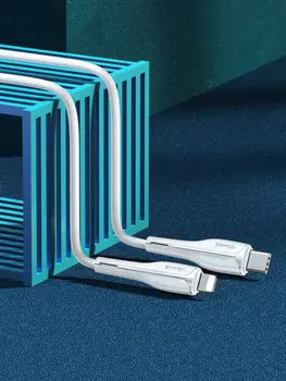 Кабель Type-c-Lightning 8-pin, 1м, белый USAMS SJ405 (SJ405USB02)