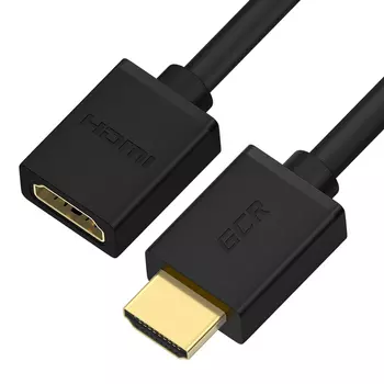 Кабель-удлинитель HDMI(19M)-HDMI(19F) v1.4 4K, экранированный, 5 м, черный Greenconnect GCR-HMFR4 (GCR-54448)