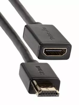 Кабель-удлинитель HDMI(19M)-HDMI(19F) v2.0 4K, экранированный, 5 м, черный Telecom (TCG235MF-5M)