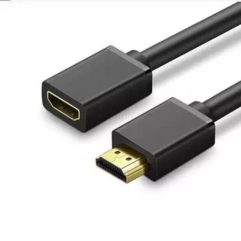Кабель-удлинитель HDMI(19M)-HDMI(19F) v2.0 4K, экранированный, 2 м, черный Telecom (TCG235MF-2M)
