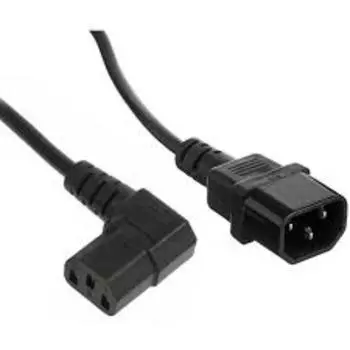 Кабель-удлинитель IEC 320 C13-IEC 320 C14 угловой, 50 см, черный Exegate, CCA, 0.5мм (EX297754RUS)
