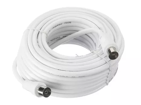 Кабель-удлинитель TV(M)-TV(F), 10 м, белый Netko Optima (CF2056-10M-PB)