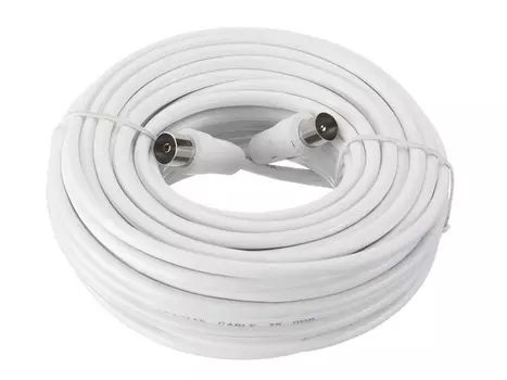 Кабель-удлинитель TV(M)-TV(F), 15 м, белый Netko Optima (CF2056-15M-PB)