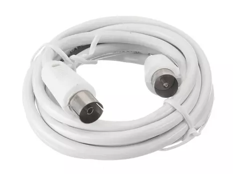 Кабель-удлинитель TV(M)-TV(F), 1.5 м, белый Netko Optima (CF2056-1.5M-PB)