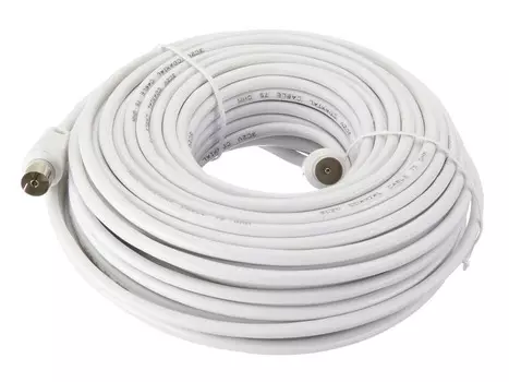 Кабель-удлинитель TV(M)-TV(F), 20 м, белый Netko Optima (CF2056-20M-PB)