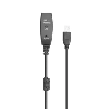 Кабель-удлинитель USB(Am)-USB(Af), ферритовый фильтр, 50 м, черный, Telecom ACU823B (ACU823B-50M)