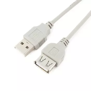 Кабель-удлинитель USB 2.0(Am)-USB 2.0(Af), 2.4А, 3 м, серый, Cablexpert CC-USB2-AMAF-10-N (CC-USB2-AMAF-10-N)