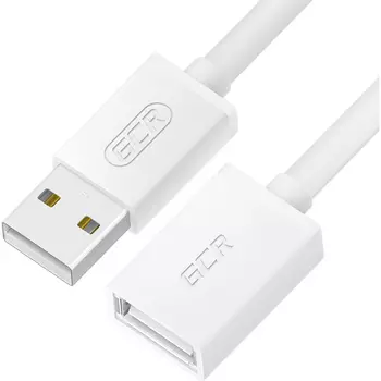 Кабель-удлинитель USB(Am)-USB(Af), 1 м, белый, Greenconnect GCR-UEC11 (GCR-55062)