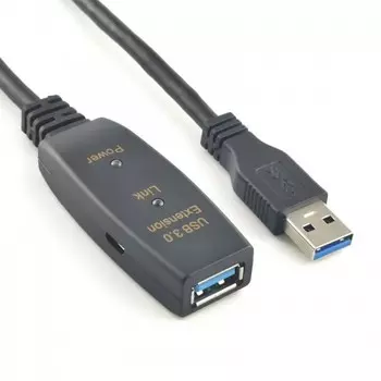 Кабель-удлинитель USB(Am)-USB(Af), 10 м, черный, KS-IS (KS-776-10)