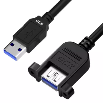 Кабель-удлинитель USB(Am)-USB(Af), ферритовый фильтр, 2 м, черный, Greenconnect (GCR-53902)